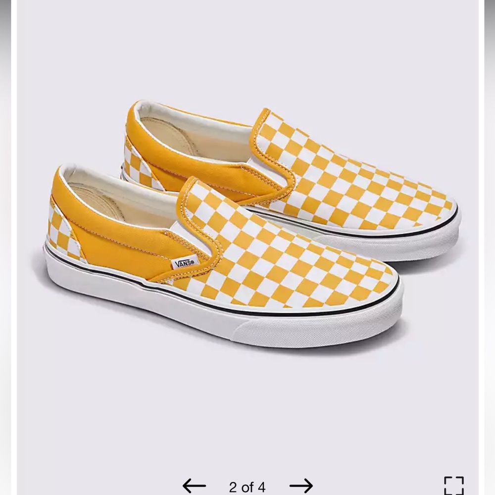 Yellow Checkered Slip-on Vans